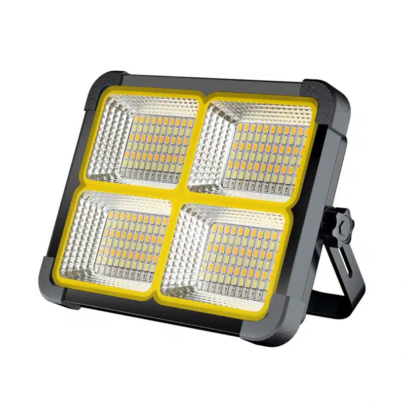 Projecteur LED Rechargeable Lampe Chantier Solaire 60W, 4 modes
