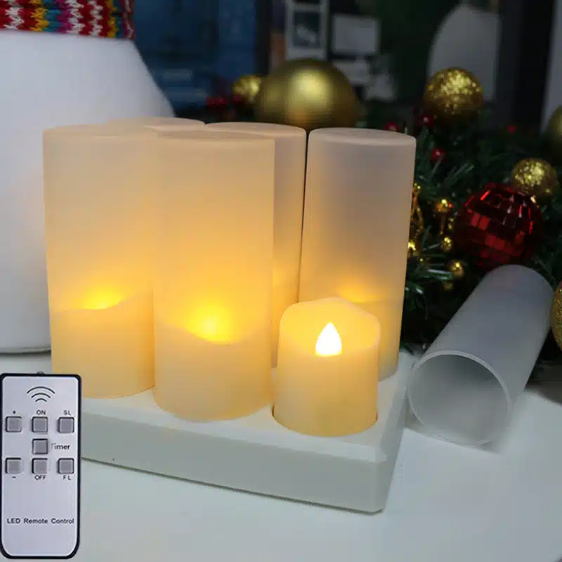 6 bougies à LED rechargeables