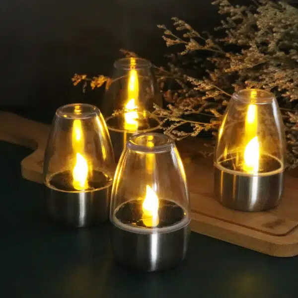 Bougie LED solaire rechargeable Jar - Bougies LED rechargeables