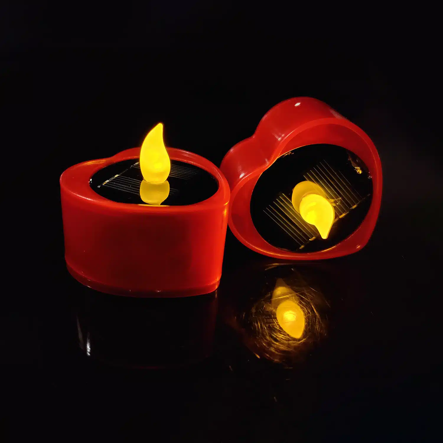 Bougie solaire LED rouge Coraz - Nos bougies LED rechargeables