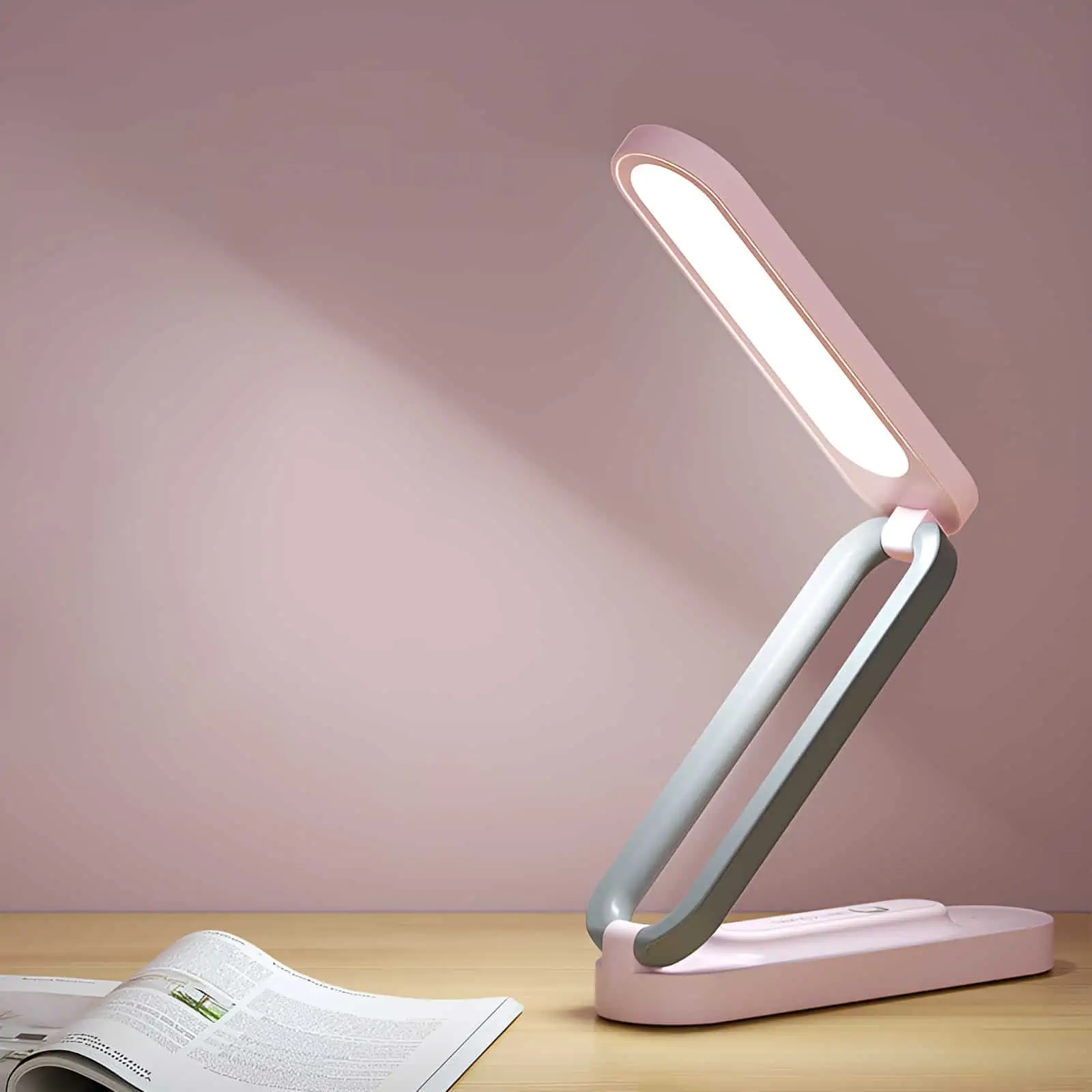Lampe de bureau rechargeable pliable rose Stairy - Nos lampes de bureau -  Ma lampe rechargeable