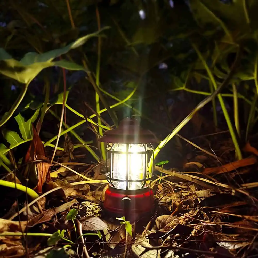 Lampe camping LED rechargeable rouge Caphan