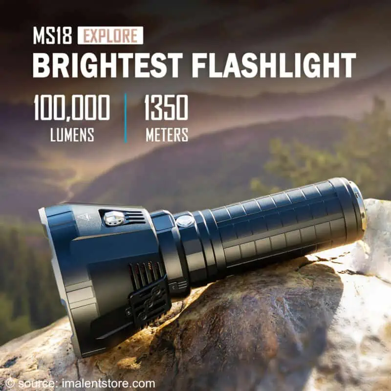 Lampe de poche LED Imalent MS03 avec un maximum de 13000 lumens