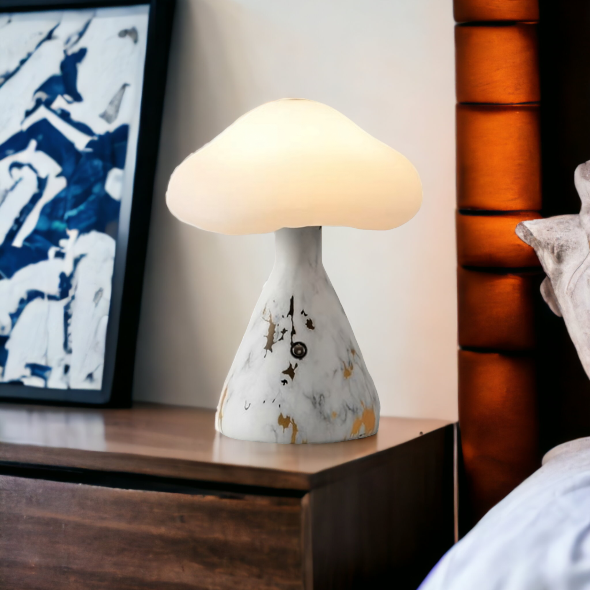 Lampe de chevet ou bureau design en forme de champignon room