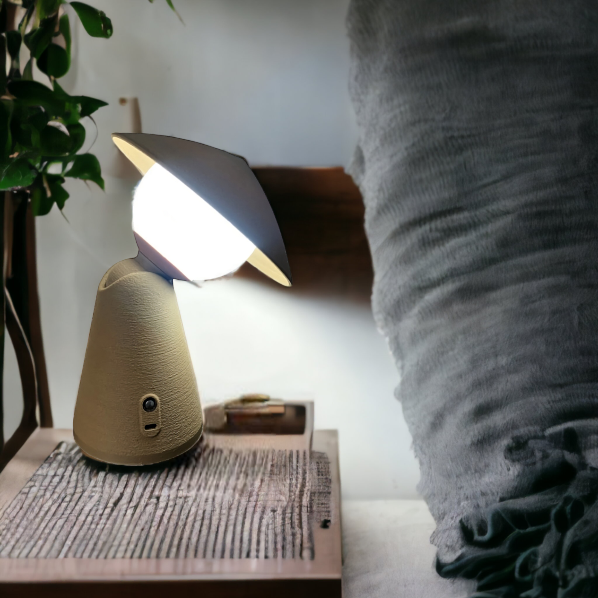 Lampe rechargeable USB design blanche Hanoïa - Lampe de table