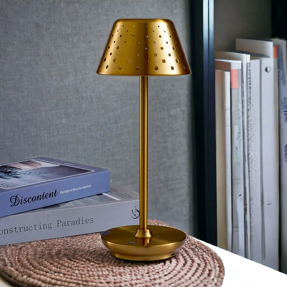 Lampe à poser sans fil rechargeable or Tania - Lampes de table
